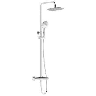 Душевой комплект с верхним душем и лейкой хром Vitra Aquaheat Bliss 250 A47201EXP