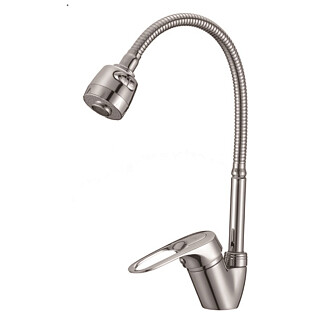 Смеситель для кухни с гибким изливом хром D-Lin D150628-T