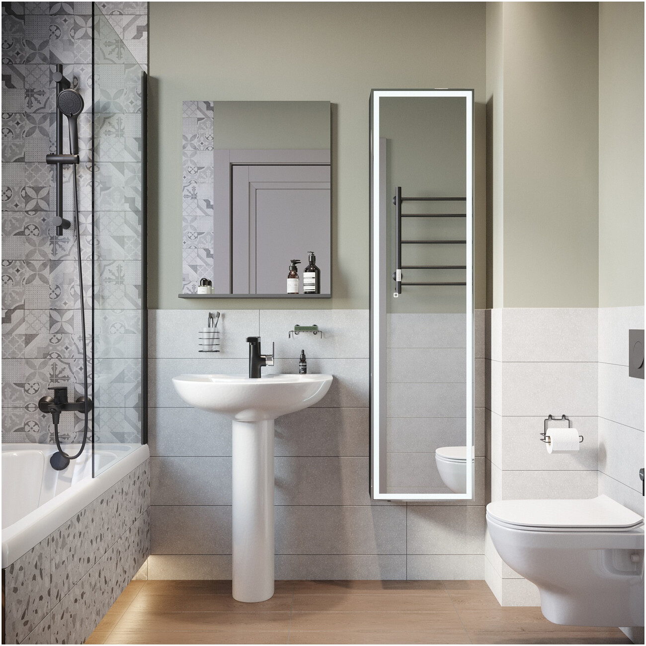 Раковина фаянсовая 63 см с пьедесталом белая Diwo "Ростов" 0111 - изображение 4