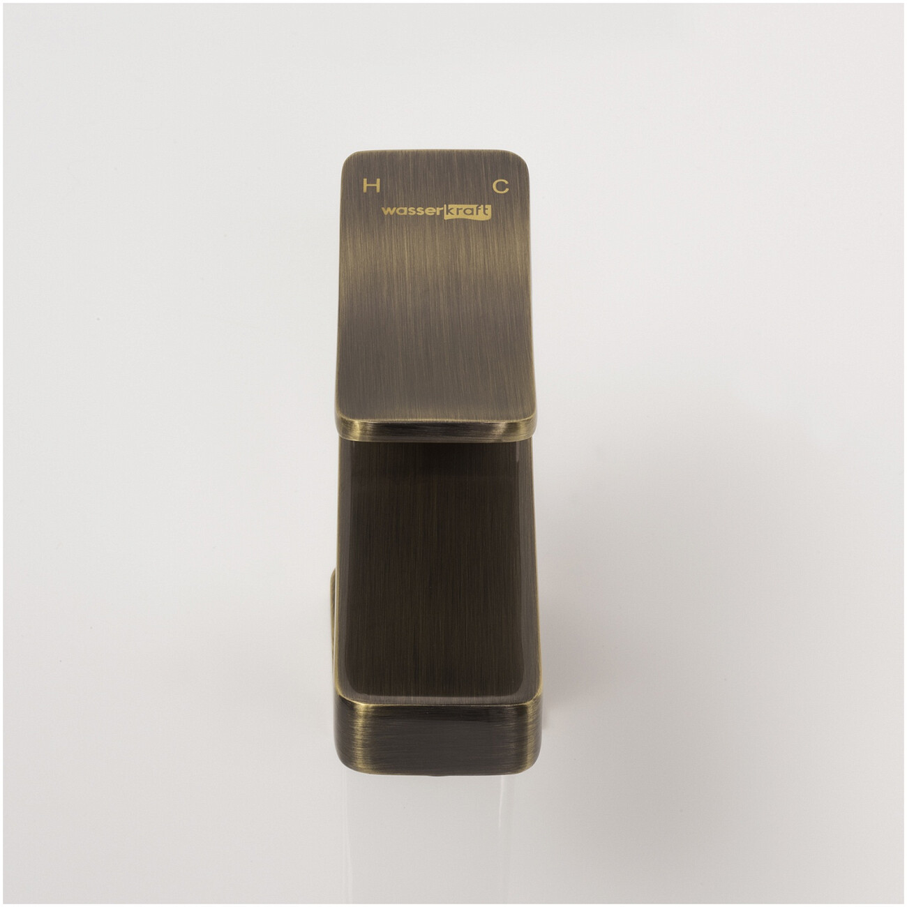 Смеситель для раковины из латуни светлая бронза Wasserkraft 1603 - изображение 8