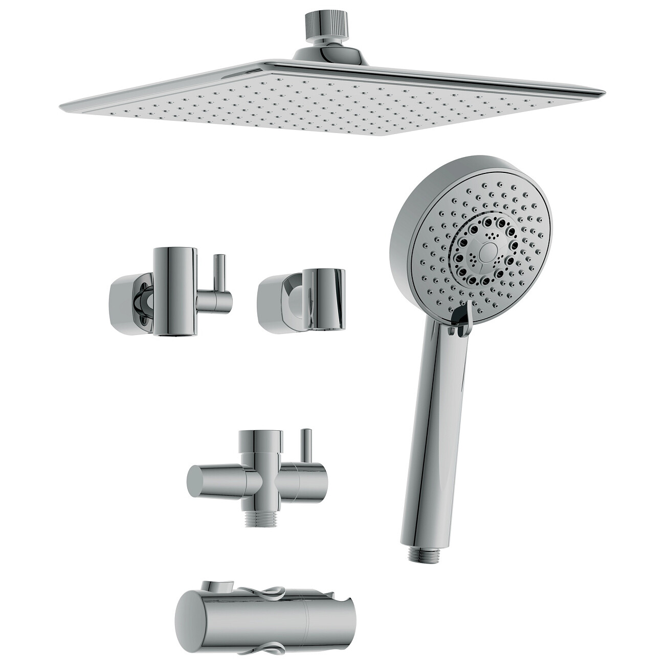 Душевая стойка с верхним душем и держателем хром Cersanit Neno 63477 - изображение 2