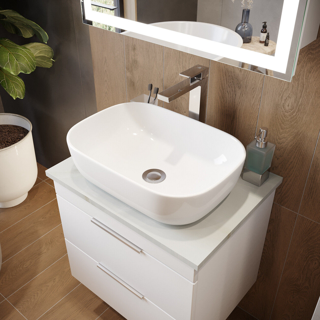 Смеситель для раковины хром Stworki "Нюборг" NU-02cr - изображение 8