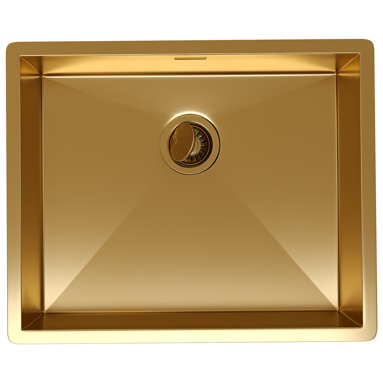 Кухонная мойка из нержавеющей стали 44х54 см брашированное золото Reflexion Como RX2054GD  - изображение 2