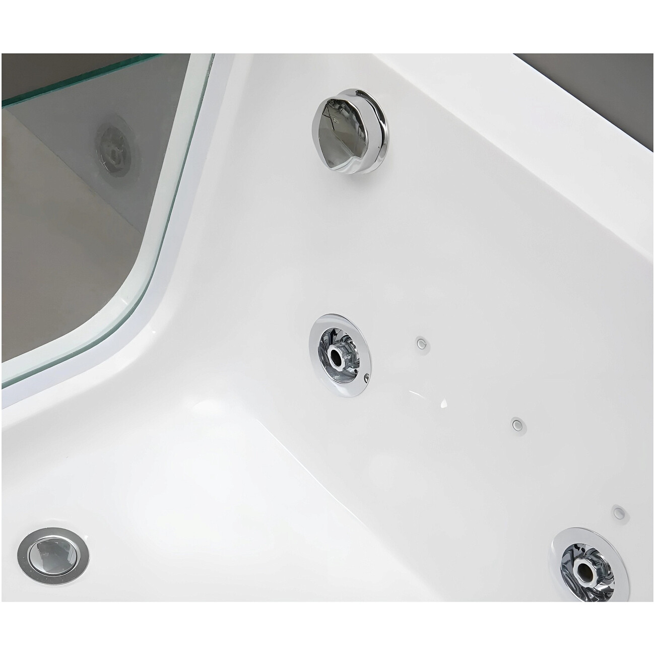 Ванна акриловая 170х80 см гидромассажная угловая левая белая Ceruttispa C-494-17L - изображение 5