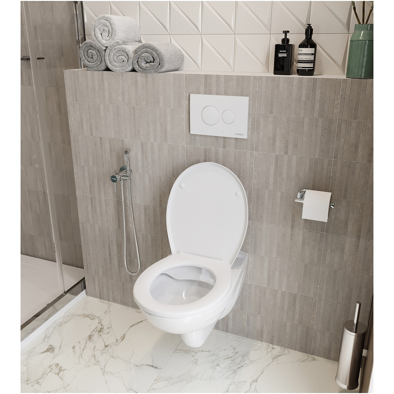 Унитаз подвесной овальный безободковый белый Diwo "Анапа" 7855N003-0079, 804-003-701 - изображение 10