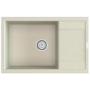 Мойка кухонная кварцевая прямоугольная бежевая Point &quot;Велета 78&quot; PN3002BG
