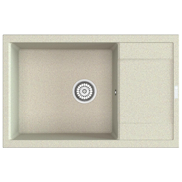Мойка кухонная кварцевая прямоугольная бежевая Point "Велета 78" PN3002BG - изображение 1