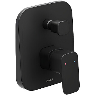 Смеситель для душа встраиваемый однорычажный черный Ravak 10° Free black X070156