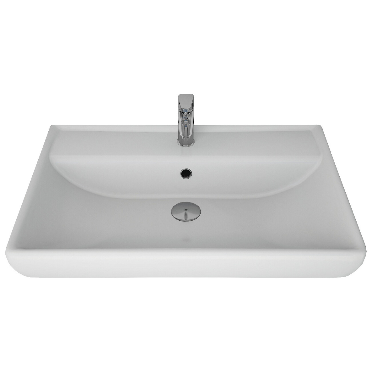 Умывальник мебельный белый Dreja Q70 191645 - изображение 2