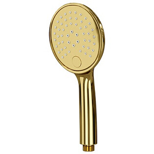 Лейка для ручного душа круглая с 3 режимами 12 см глянцевое золото Wasserkraft A207