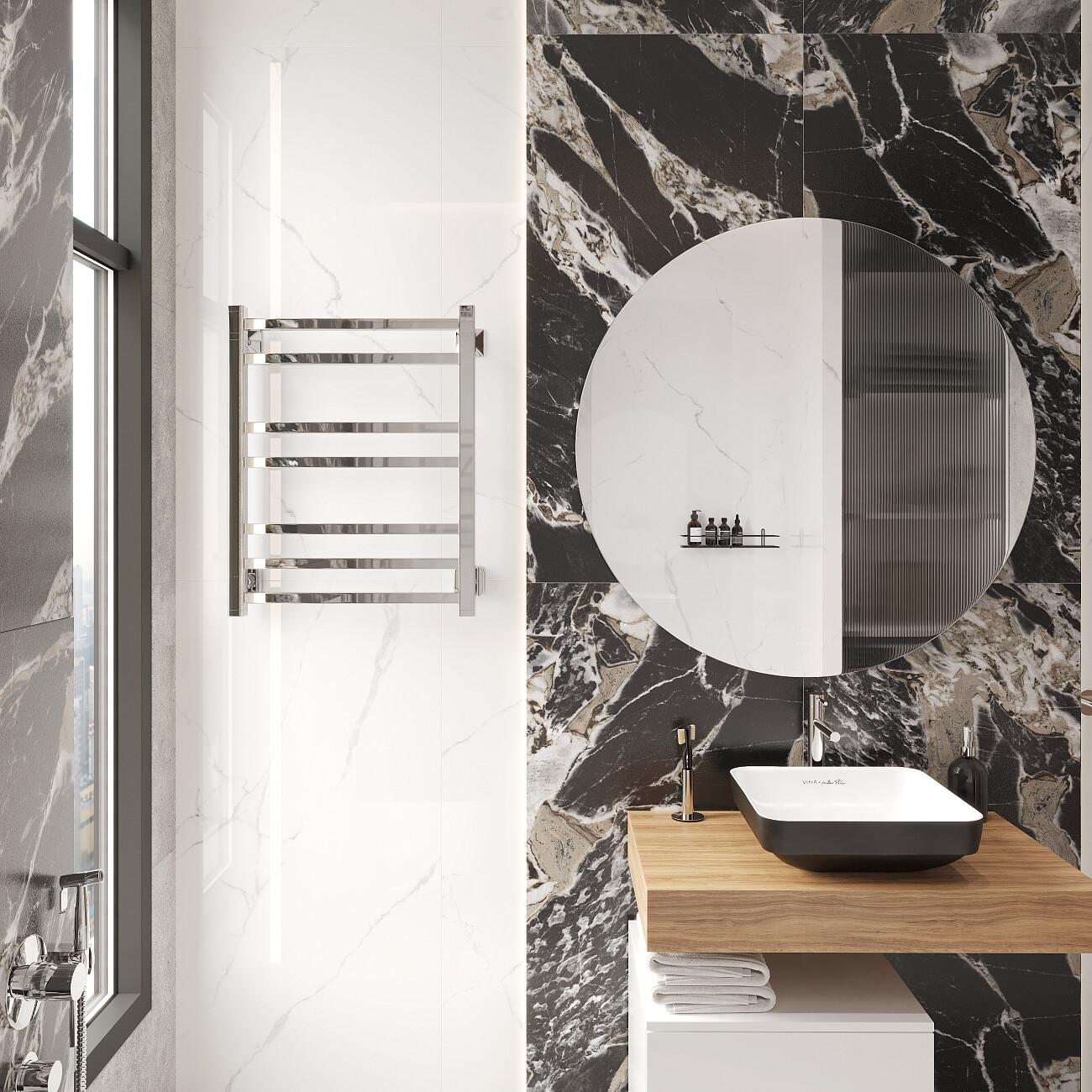 Полотенцесушитель водяной 60х50 см хром Ewrika "Кассандра" Pg - изображение 3