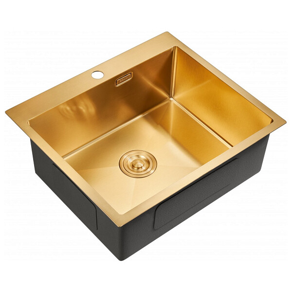 Мойка кухонная золотая Milacio Denia 59 Steel MC.77498 - изображение 1