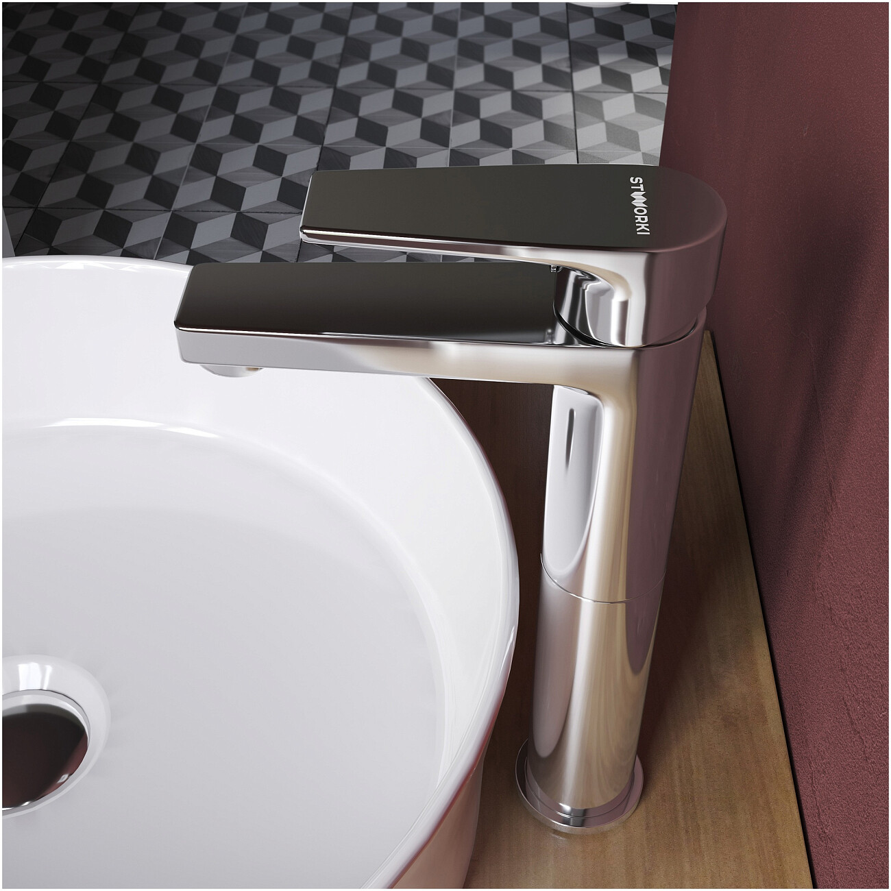 Смеситель для раковины однорычажный хром Stworki "Берген" S21020CR - изображение 6