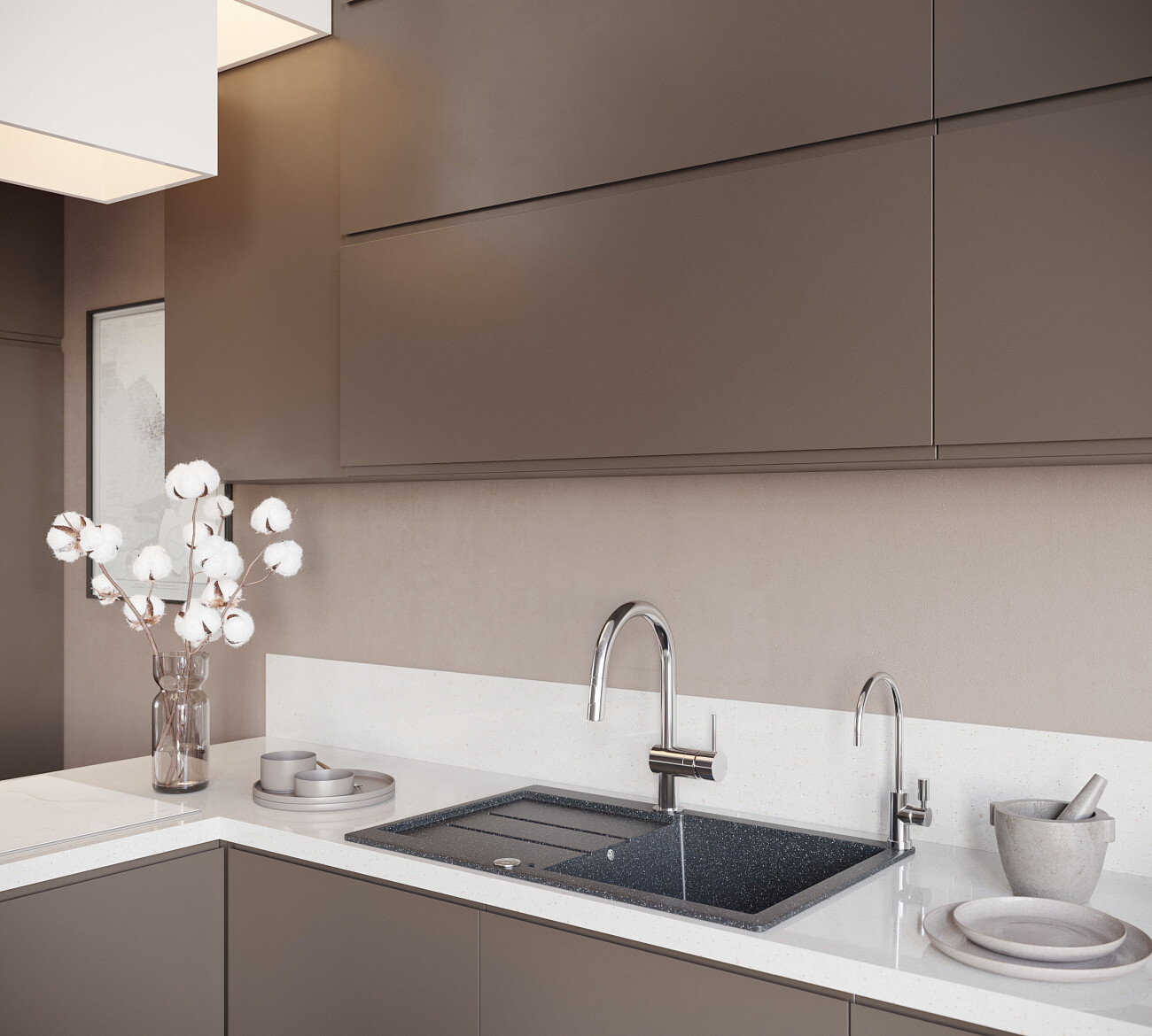 Мойка кухонная черная Domaci "Бьелла" DMC-25-308 - изображение 5