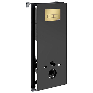 Инсталляция для подвесного унитаза с кнопкой смыва черная Abens 20TLT.010.ME.BL.MG03