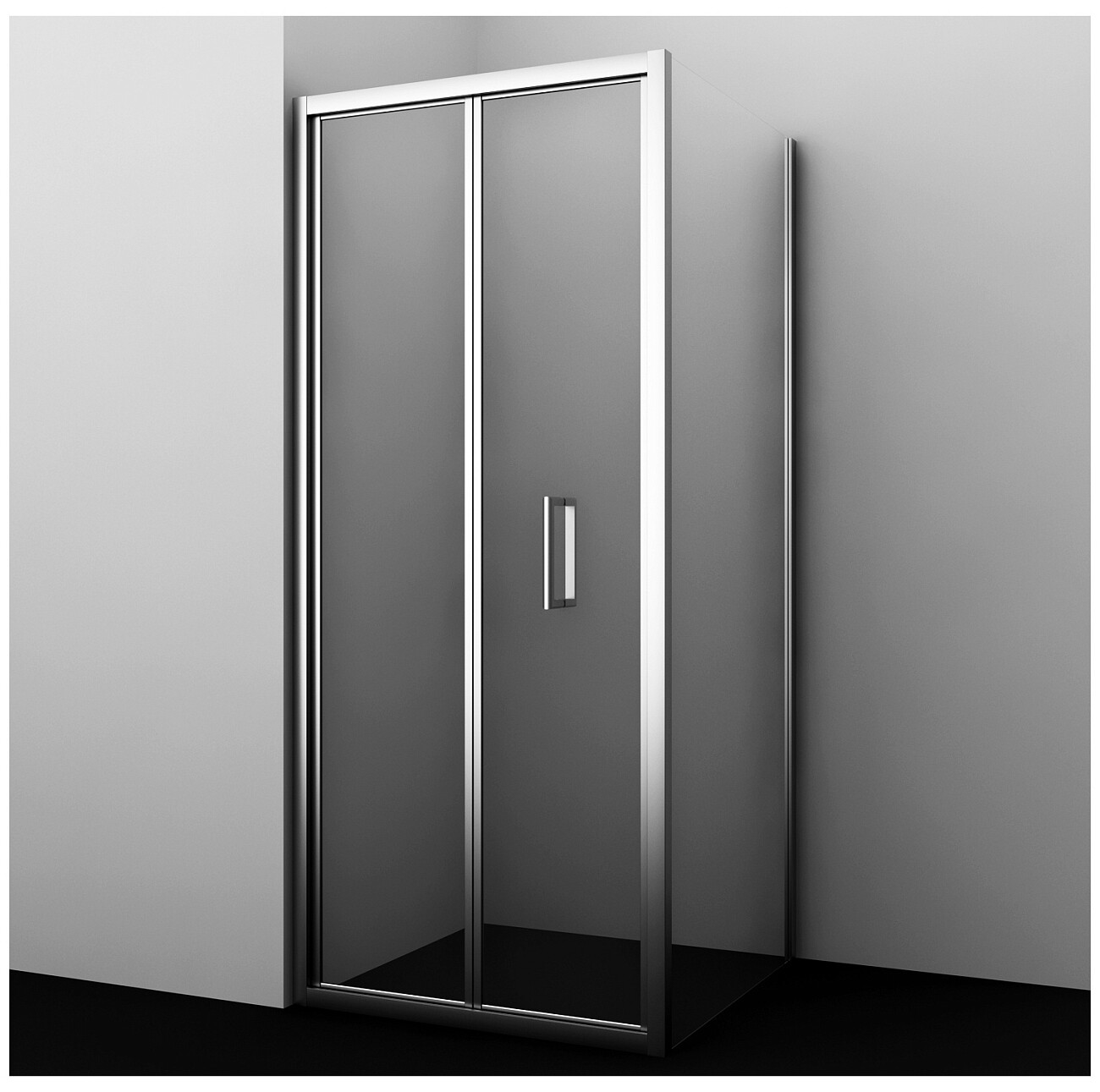 Душевой уголок квадратный 90х90 см хром Wasserkraft Weser 78F03 - изображение 2