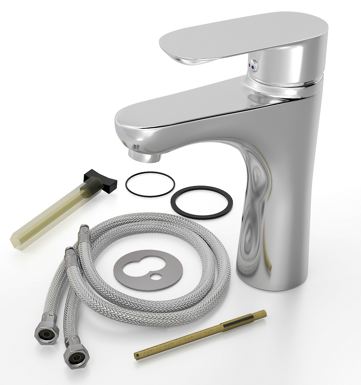 Смеситель для раковины хром Mega Truva MG-Z02 - изображение 8