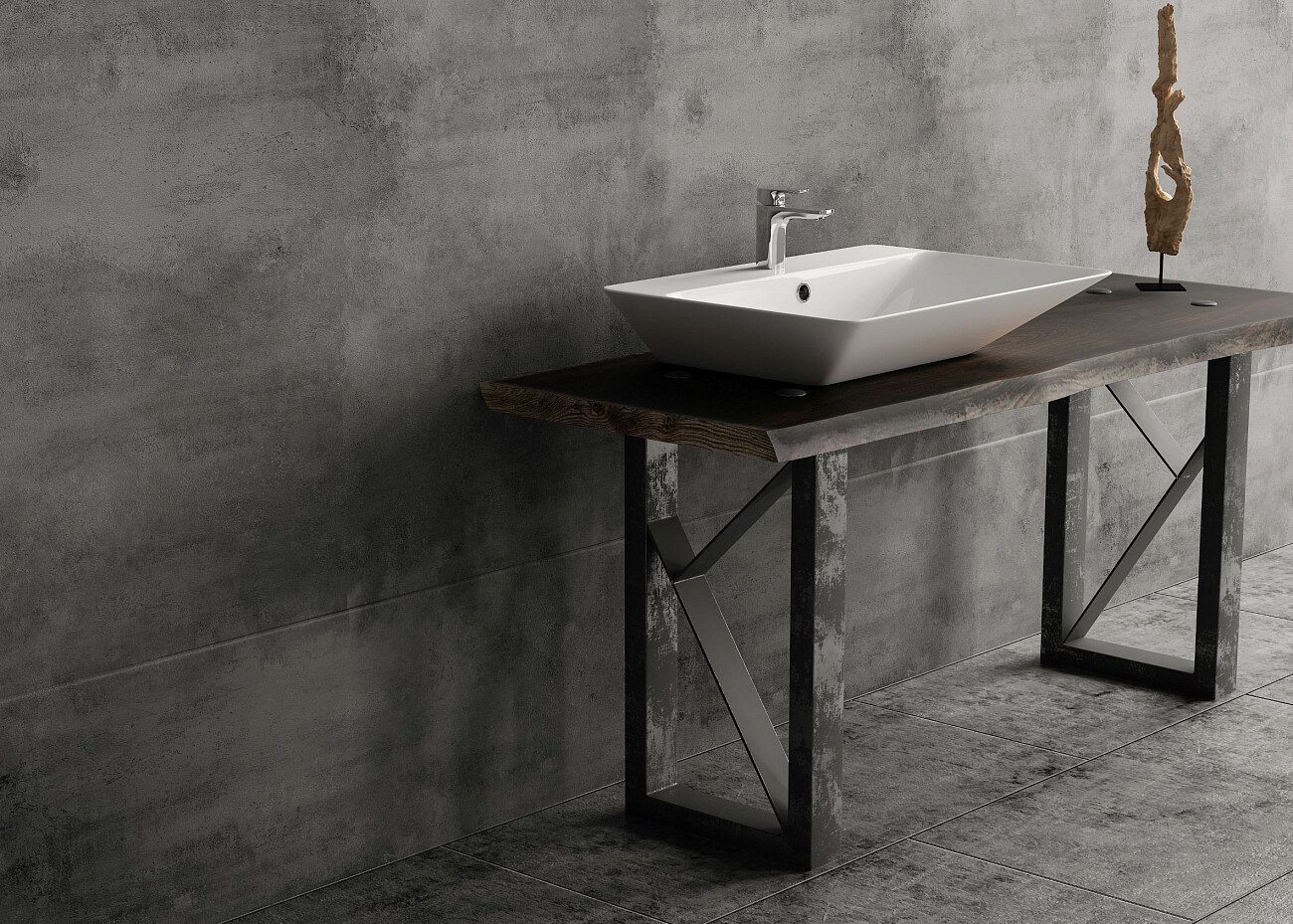 Раковина накладная керамическая прямоугольная 46х65 см белая Stworki 3066-KL - изображение 5