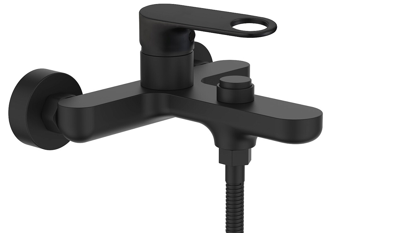 Смеситель для ванны с коротким изливом черный D-Lin D130377-A - изображение 2