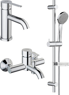 Душевой комплект рычажное управление хром Stworki &quot;Стокгольм&quot; HFSG02100, HFDB91000
