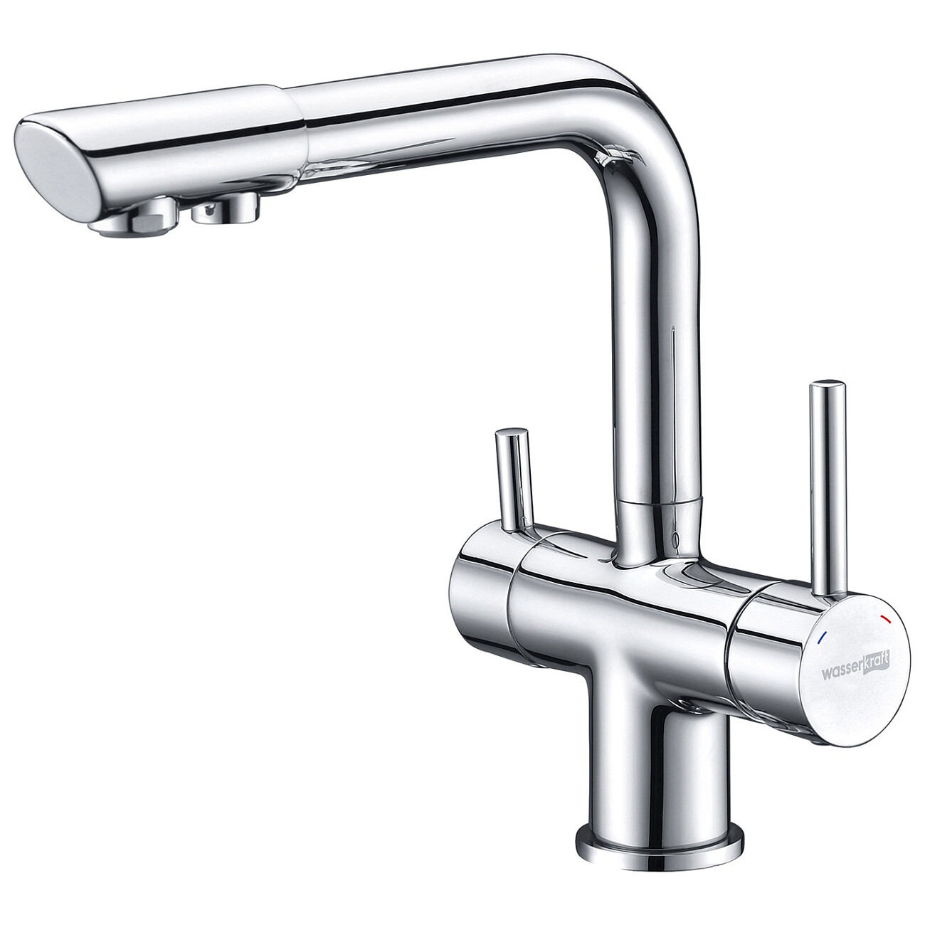 Смеситель для кухни под фильтр из латуни хром Wasserkraft A8017 - изображение 3