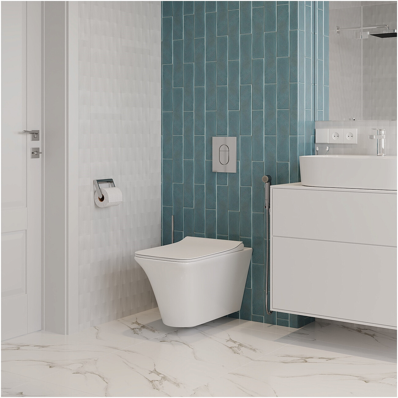 Унитаз подвесной безободковый с сиденьем белый Cerutti SPA Nivolet Aria CT7779 - изображение 8