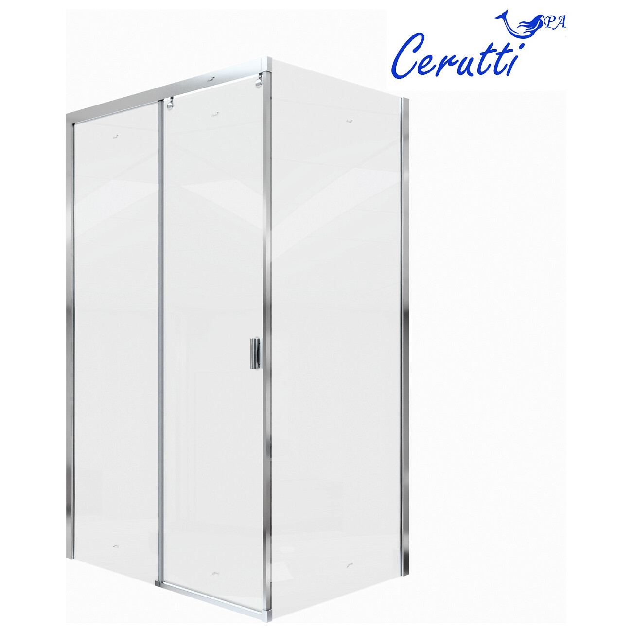 Душевой уголок прямоугольный левый 80x120 см хром Cerutti SPA Marbella 120 L - изображение 4