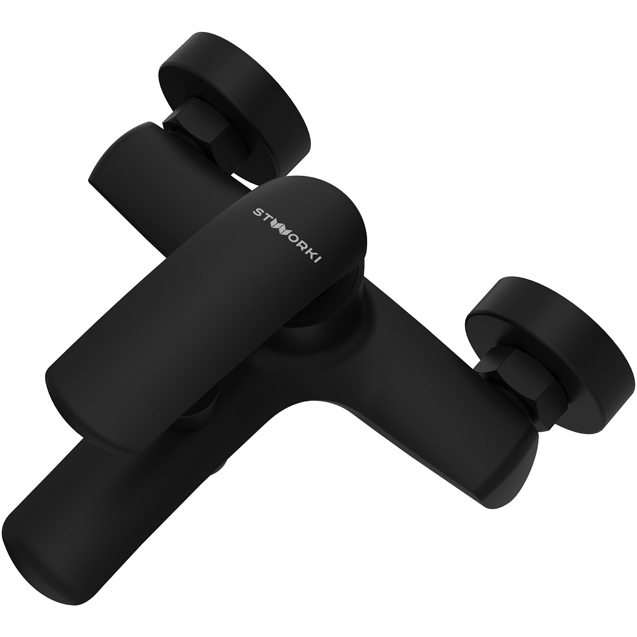 Смеситель для ванны с душем настенный черный Stworki "Гётеборг" S03100BK - изображение 9