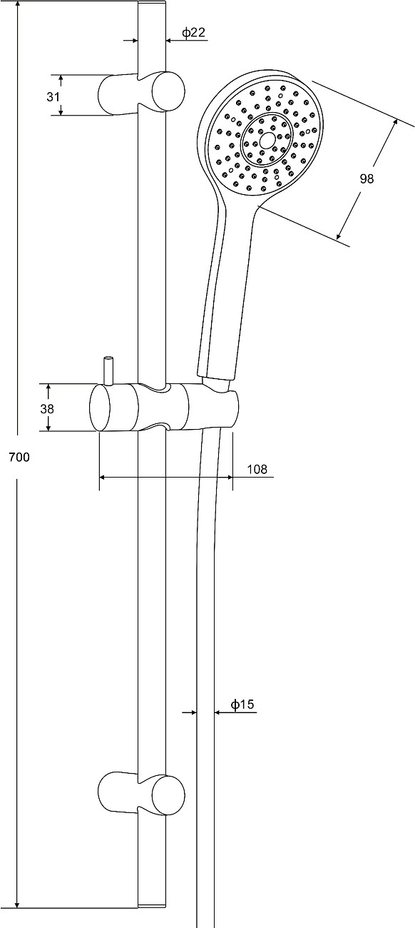 Душевой комплект с функцией экономии воды хром Stworki HFDB91000 MG-SUN01 MG-SUN02 - изображение 5