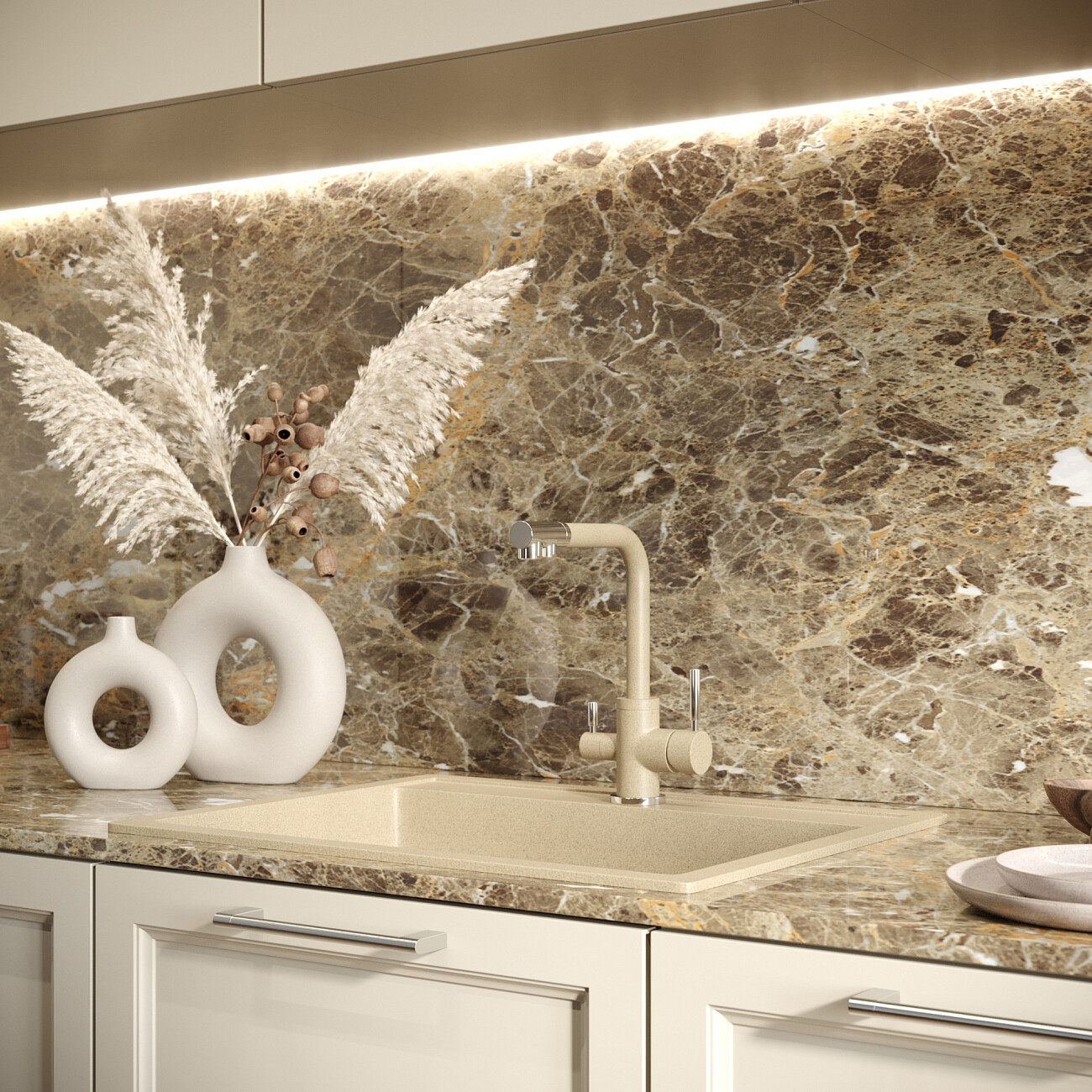 Смеситель для кухни с изливом для фильтрованной воды сардоникс Domaci "Солерно" DC-3003 - изображение 2