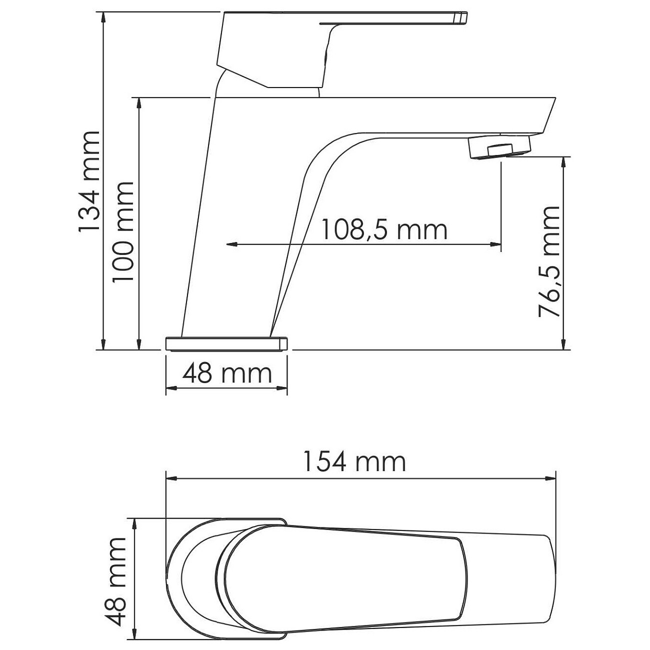 Смеситель для раковины из латуни хром Wasserkraft 6103 - изображение 11