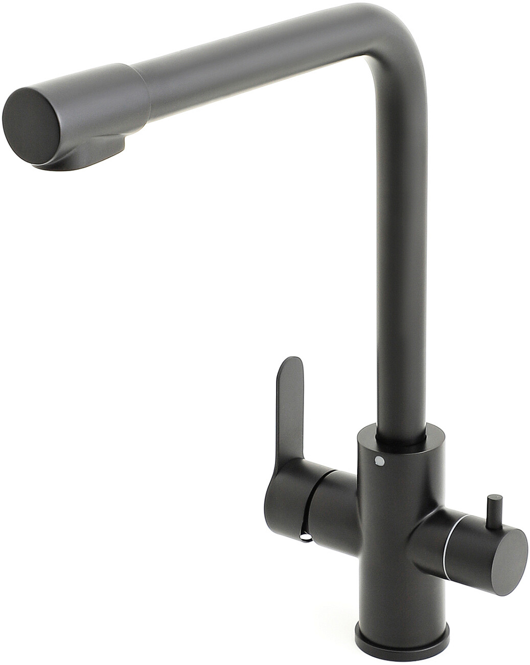 Смеситель для кухни из латуни черный матовый Domaci "Равенна" TR-01b - изображение 5