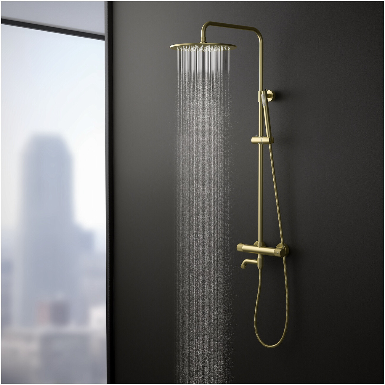 Душевая система с термостатом золото матовое Timo Saona SX-2380-17 - изображение 4