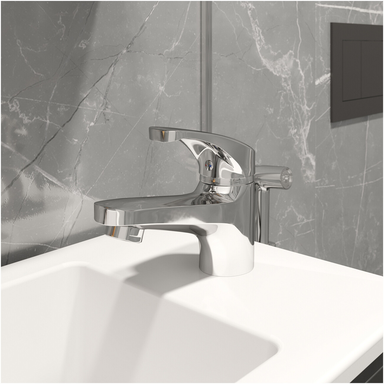 Смеситель для раковины с гигиеническим душем хром Diwo "Коломна" KL-05cr - изображение 3