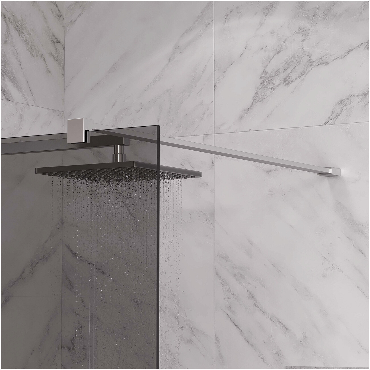 Душевое ограждение стекло тонированное, хром Reflexion RX200100TCR-19 - изображение 5