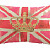 Большая подушка с британским флагом Crown Pink