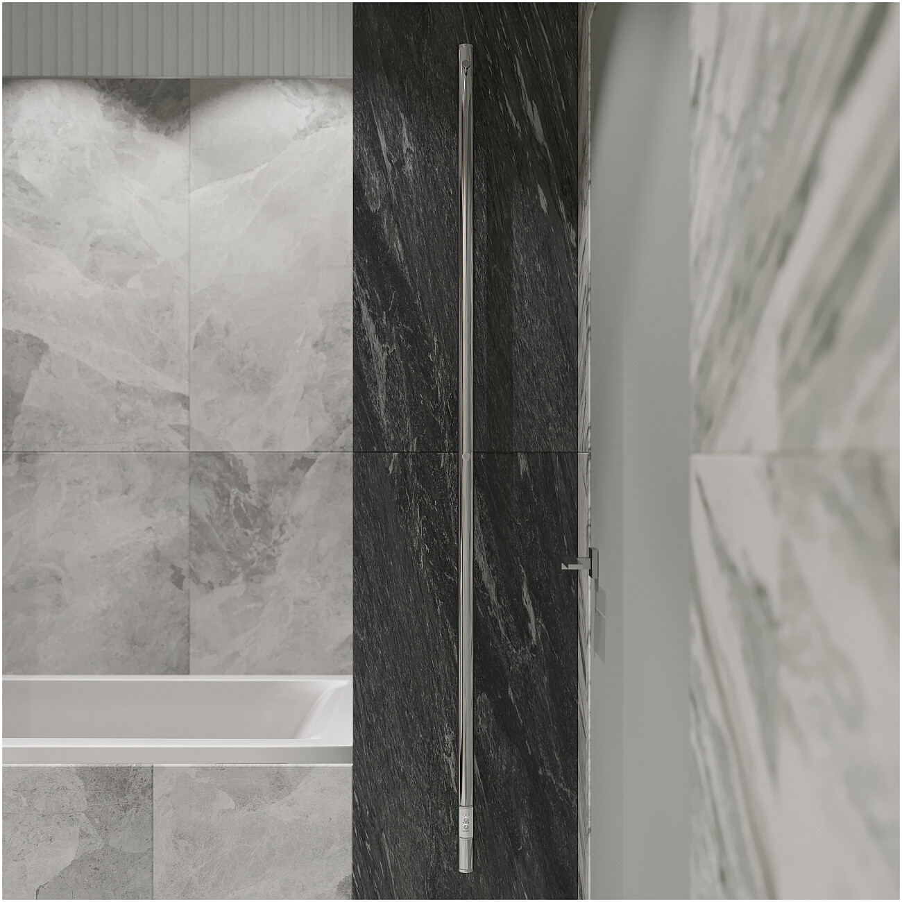 Полотенцесушитель электрический 160х3 см хром Ewrika "Пенелопа" K1 4657801249433 - изображение 3