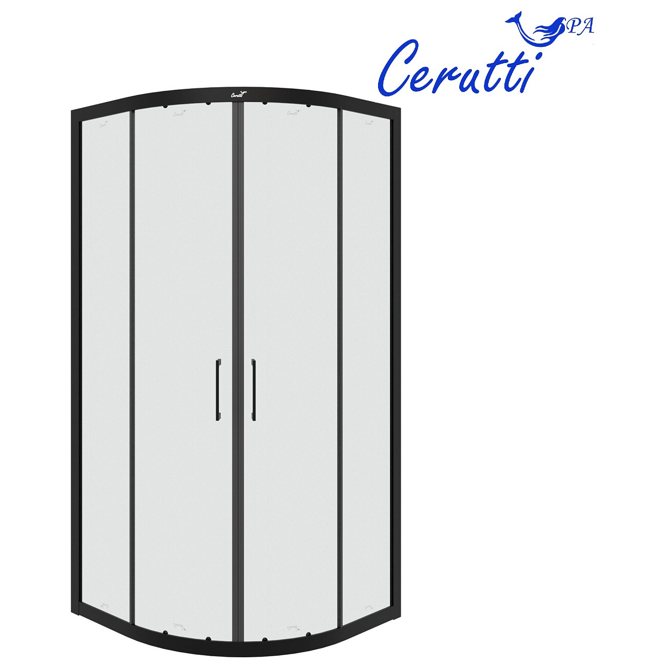 Душевой уголок четверть круга 100x100 см черный Cerutti SPA Viva 100B - изображение 3