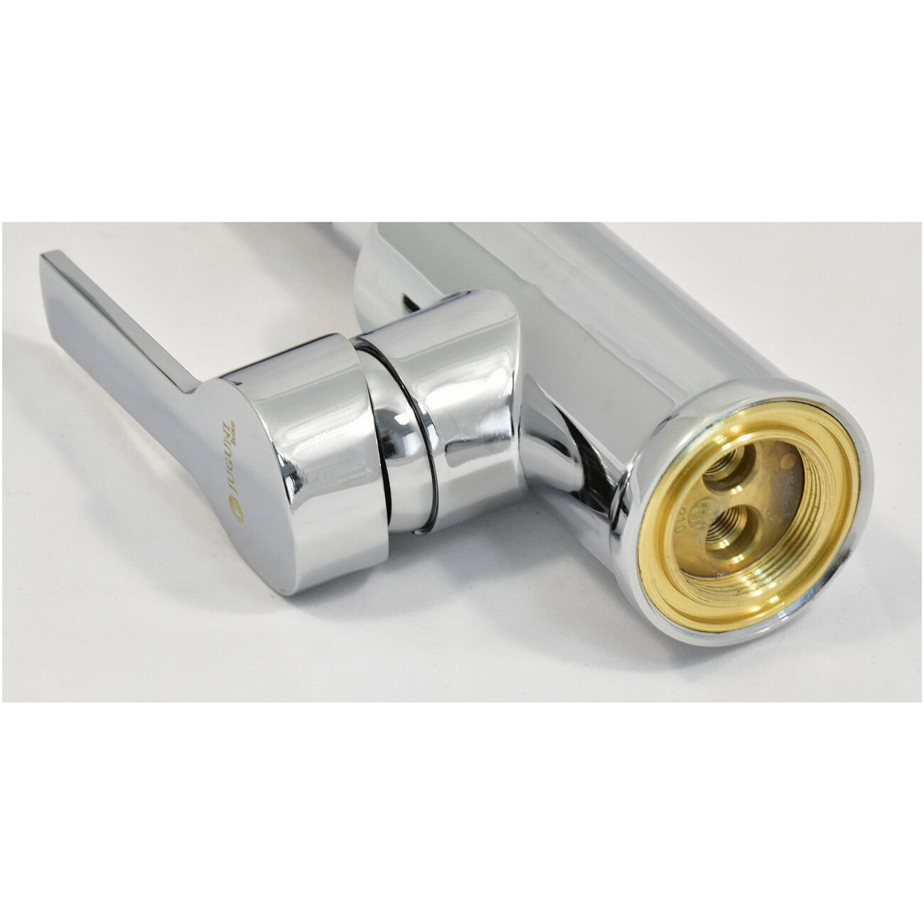 Смеситель для кухни однорычажный с гибким изливом черный, хром Juguni Luxe Capella 0402.486 - изображение 7