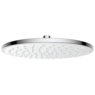 Лейка для верхнего душа круглая 26 см белая, хром Lemark LM8131C