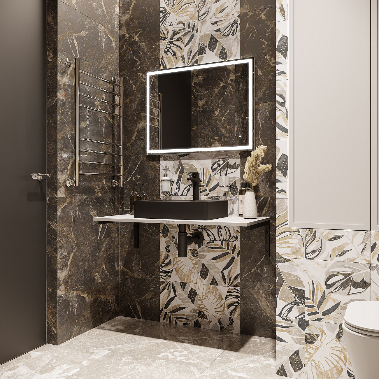 Раковина накладная керамическая прямоугольная 38х50 см антрацит Stworki 3050-112 - изображение 3