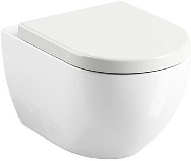Унитаз подвесной керамический овальный безободковый белый Ravak Uni Chrome X01516