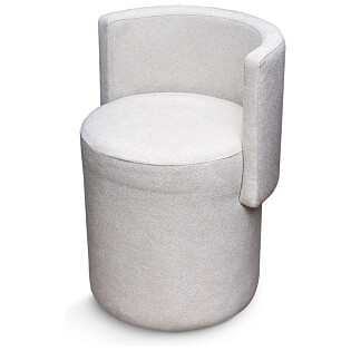 Пуфик круглый со спинкой Domiart VERONA 04 CREAM BLANCHE