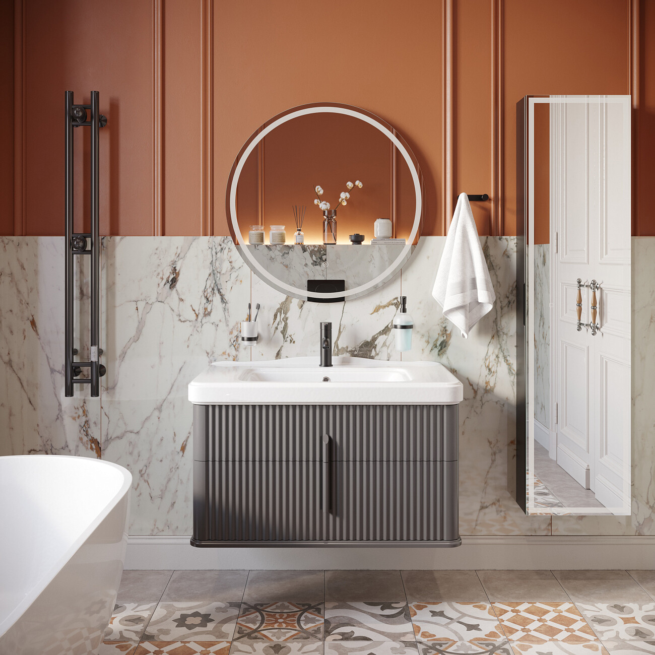 Раковина мебельная фаянсовая 95 см белая Stworki "Молде" 15095-KL - изображение 5