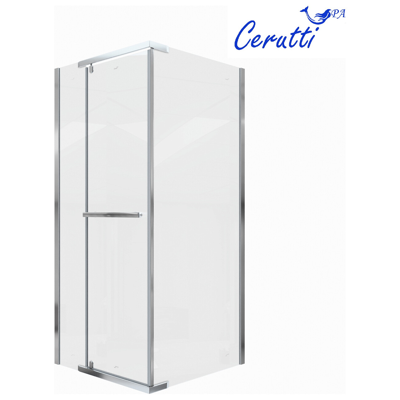 Душевой уголок квадратный 90x90 см хром Cerutti SPA Mimi ZQ91T - изображение 2