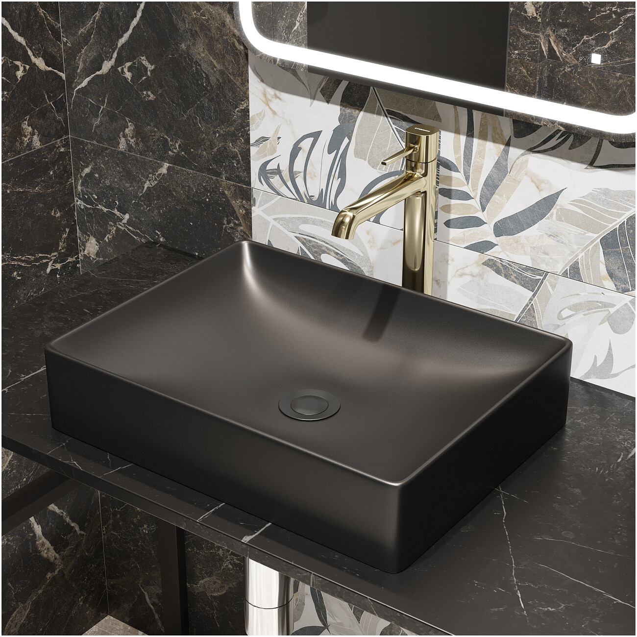 Смеситель для раковины однорычажный золотой Stworki "Эстерсунд" S31020GG - изображение 6