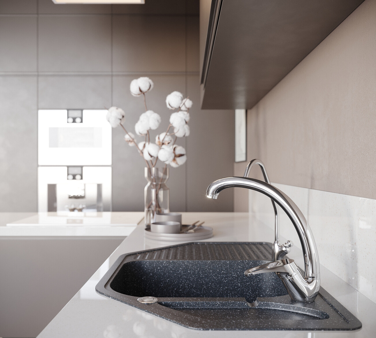 Мойка кухонная черная Domaci "Бьелла" DMC-10-308 - изображение 4