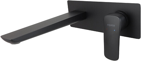 Смеситель для раковины встраиваемый матовый черный Aquatek &quot;Вега&quot; AQ1013MB