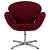 Кресло дизайнерское бордовое Swan Chair