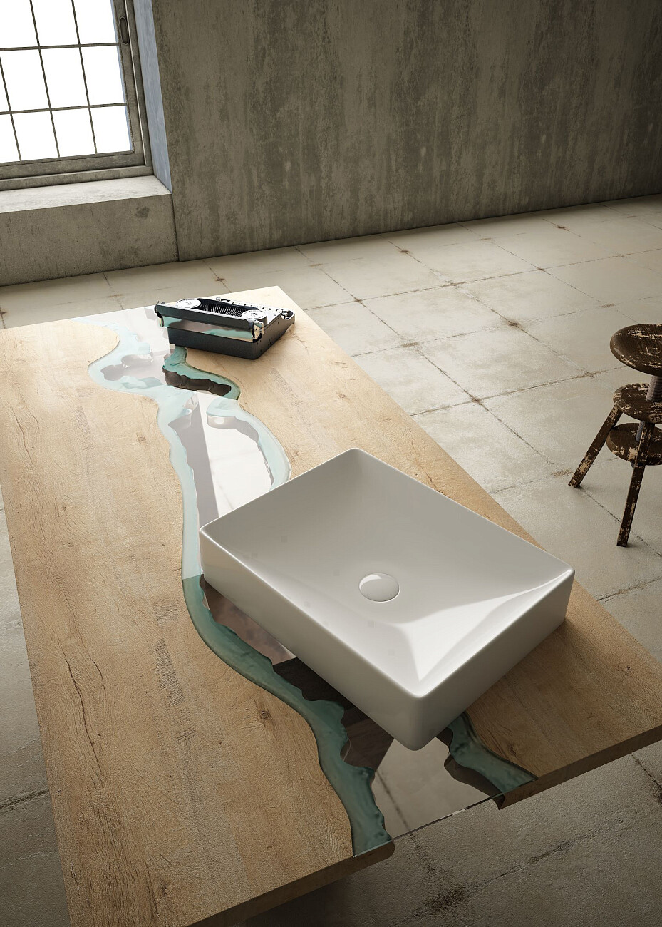 Раковина накладная керамическая прямоугольная 38х50 см белая Stworki 3050-KL - изображение 8